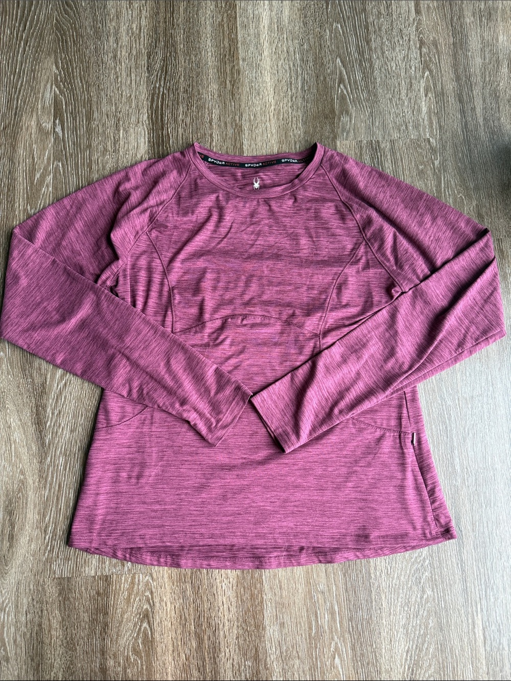 Spyder Long-Sleeve Performance Top in Heathered Pomegranate